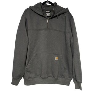 Carhartt Rain Defender Loose Fit Gray 1/4 Zip Sweatshirt Men's XL
